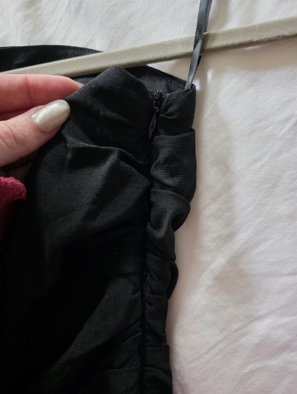 Commense Ruched Side One-Shoulder Top - Picture 4 of 4